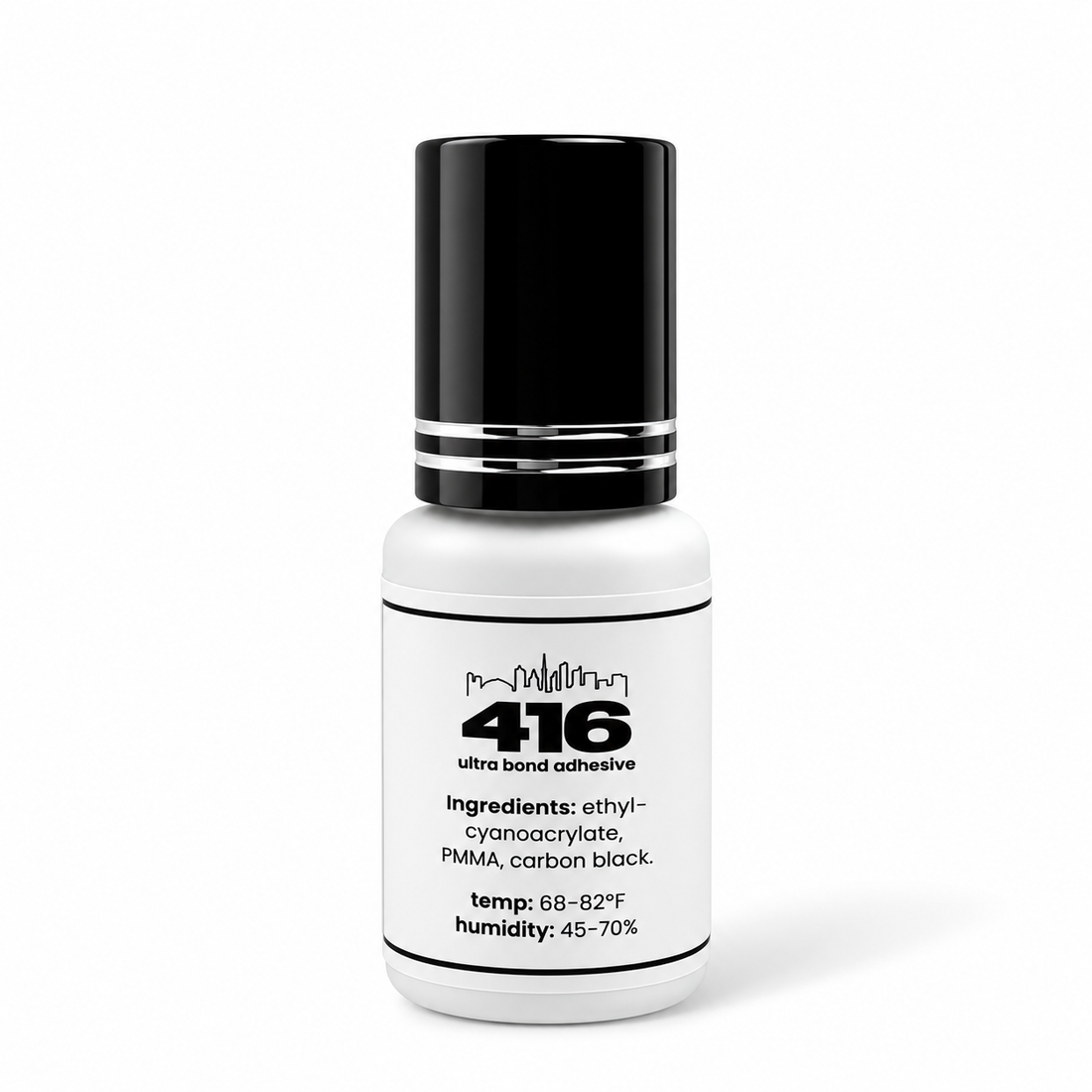 416 (1-2 second black adhesive)