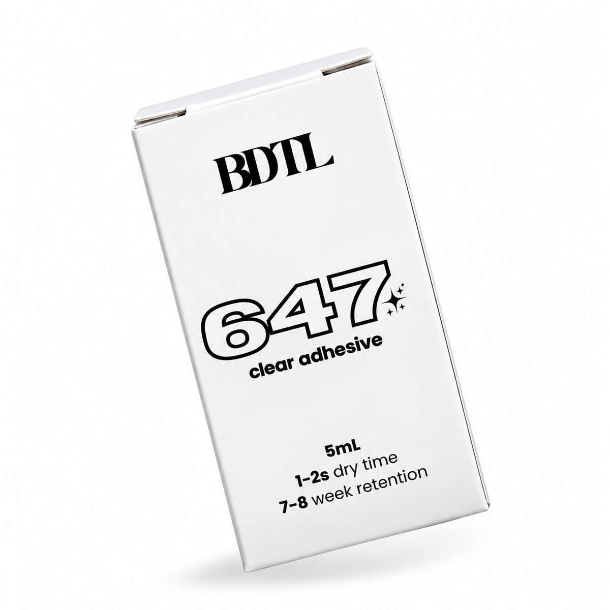 BDTL 647 clear lash adhesive in its box