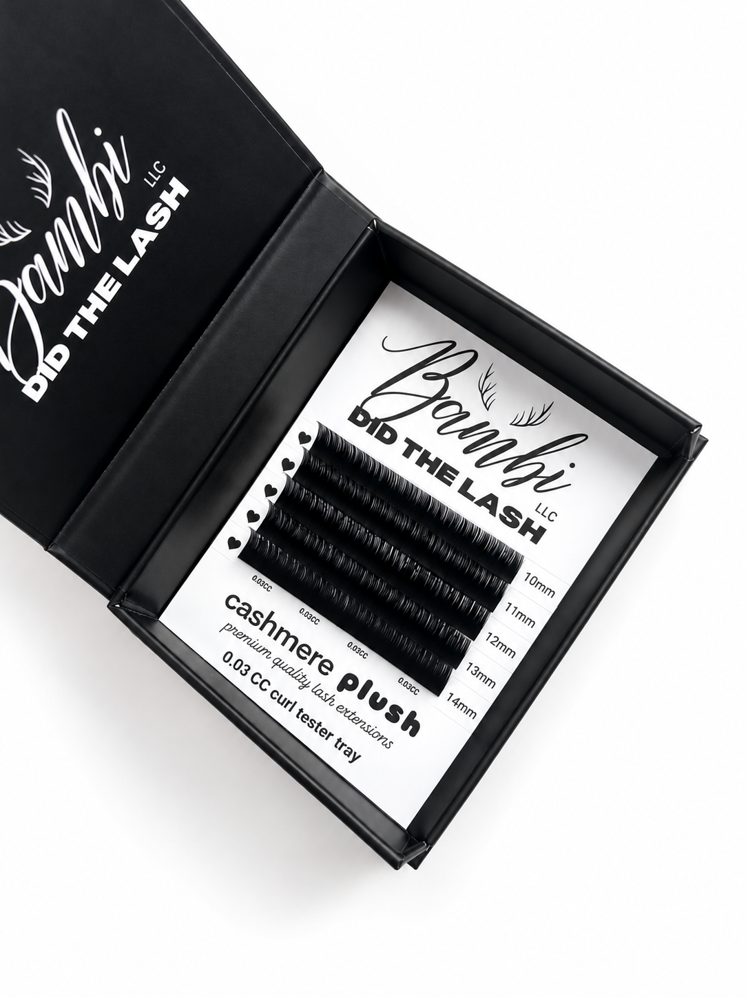 Open Cashmere Plush mini tester lash tray, CC curl 0.03