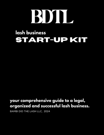Cover of the Lash Business Start-Up Kit PDF by Bambi Did the Lash