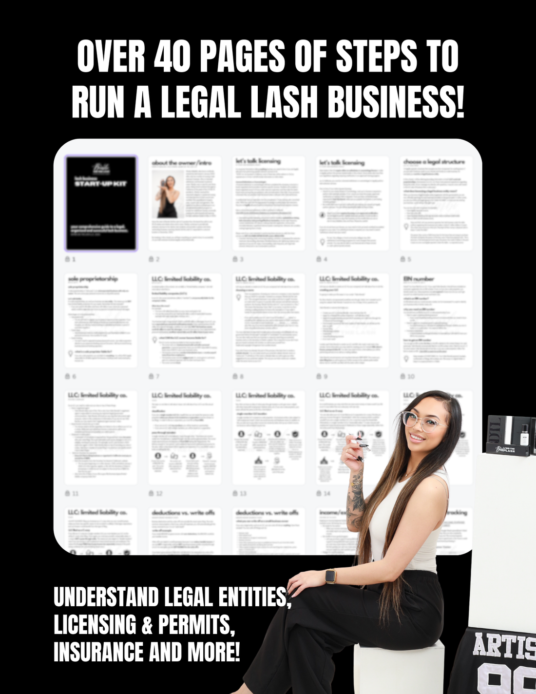 Cover of the Lash Business Start-Up Kit PDF by Bambi Did the Lash